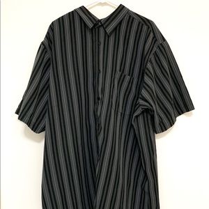 2XLT Short Sleeve Striped Shirt Button Down Men’s